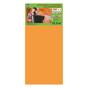 Подложка-гармошка Solid оранжевая, толщина 3мм.